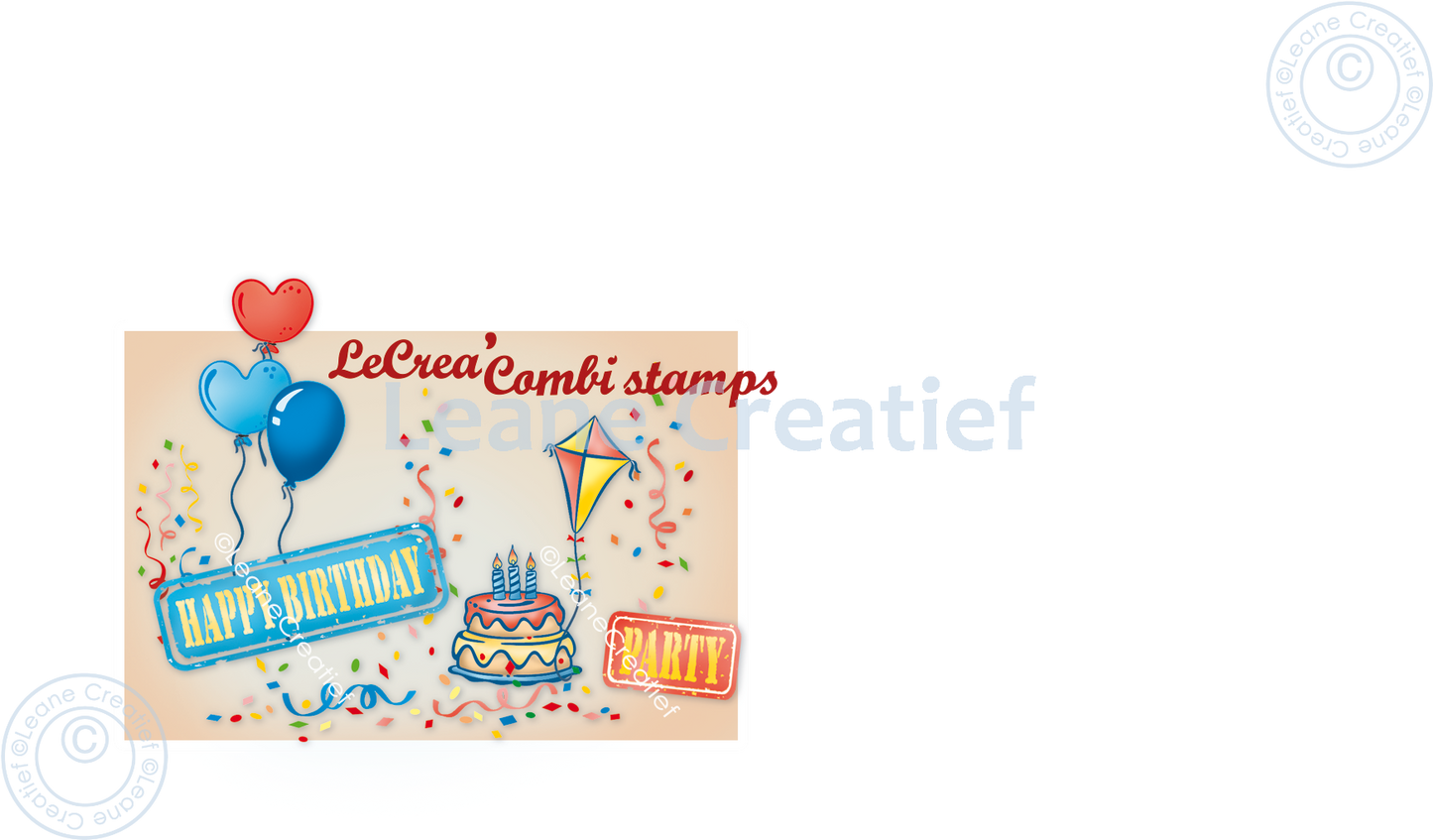 Lecreadesign Combi Clear Stamp Let’S Party