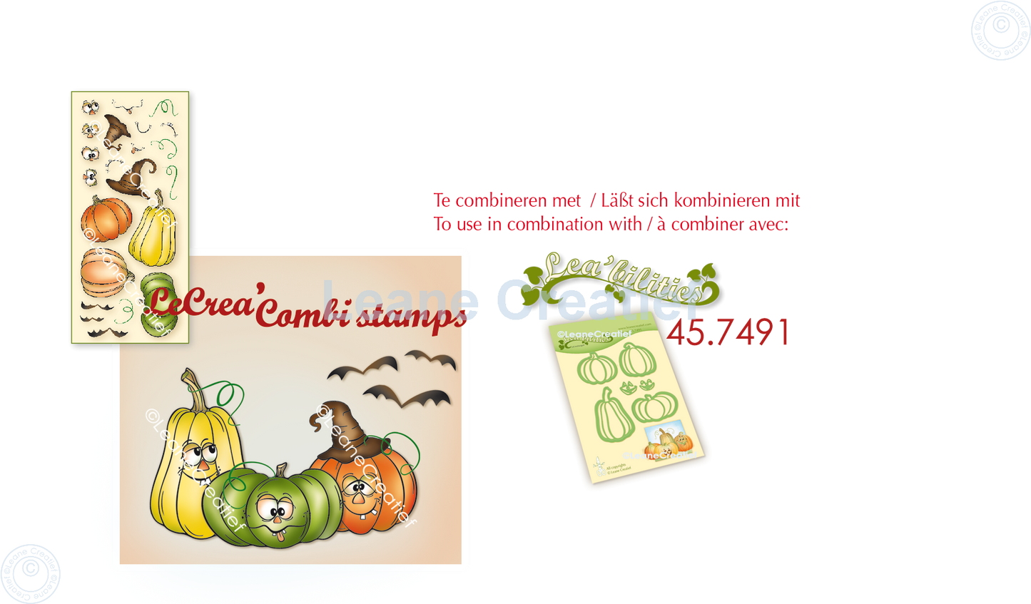 LeCreaDesign Combi Clear Stamp Pumpkins