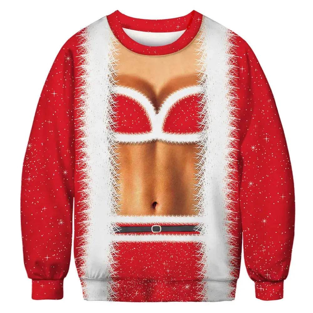 Printed Funny Christmas sweatshirt for couple