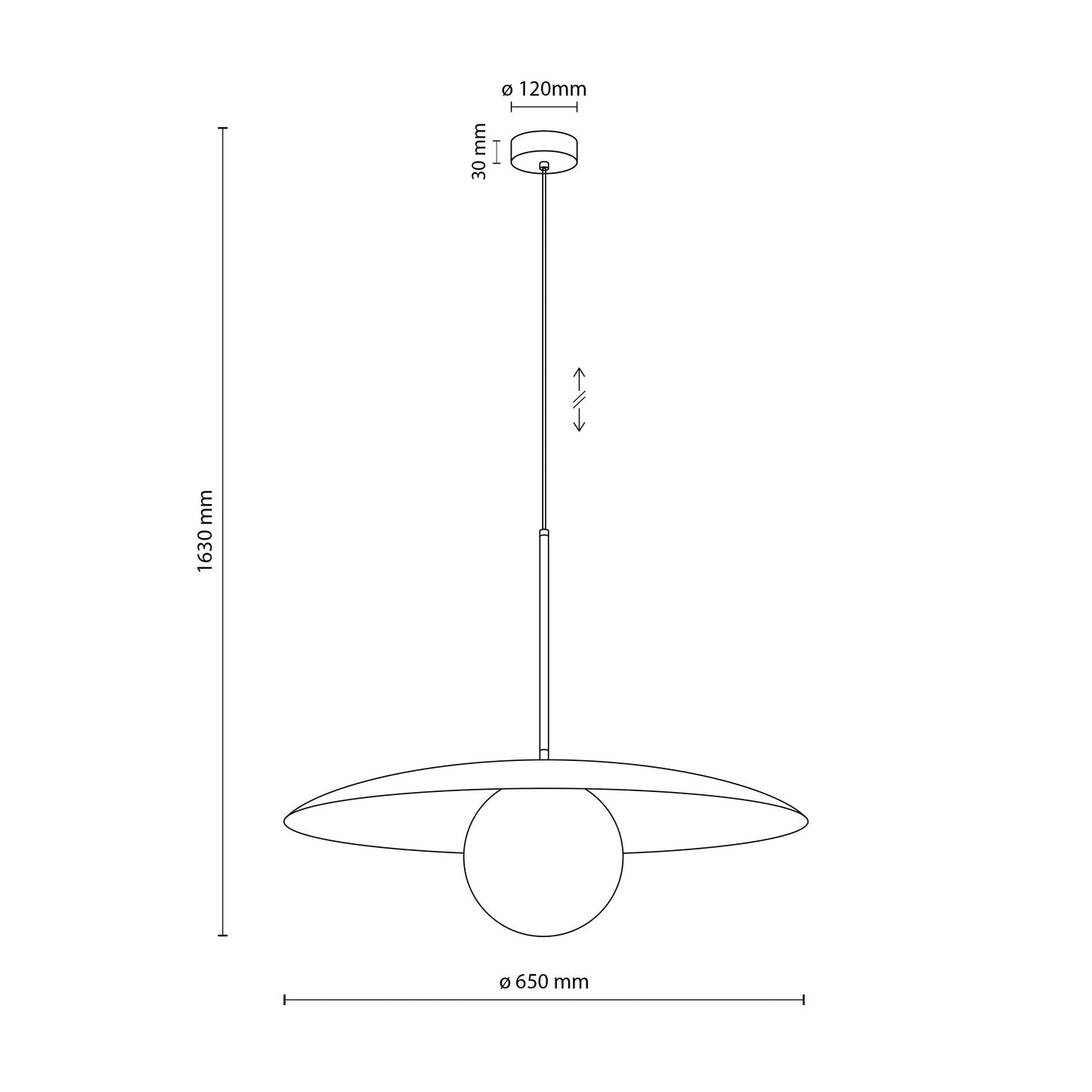 Slate Mid-Century Modern Pendant Ceiling Light for Kitchen Island, Dining Room & Statement Interior Lighting