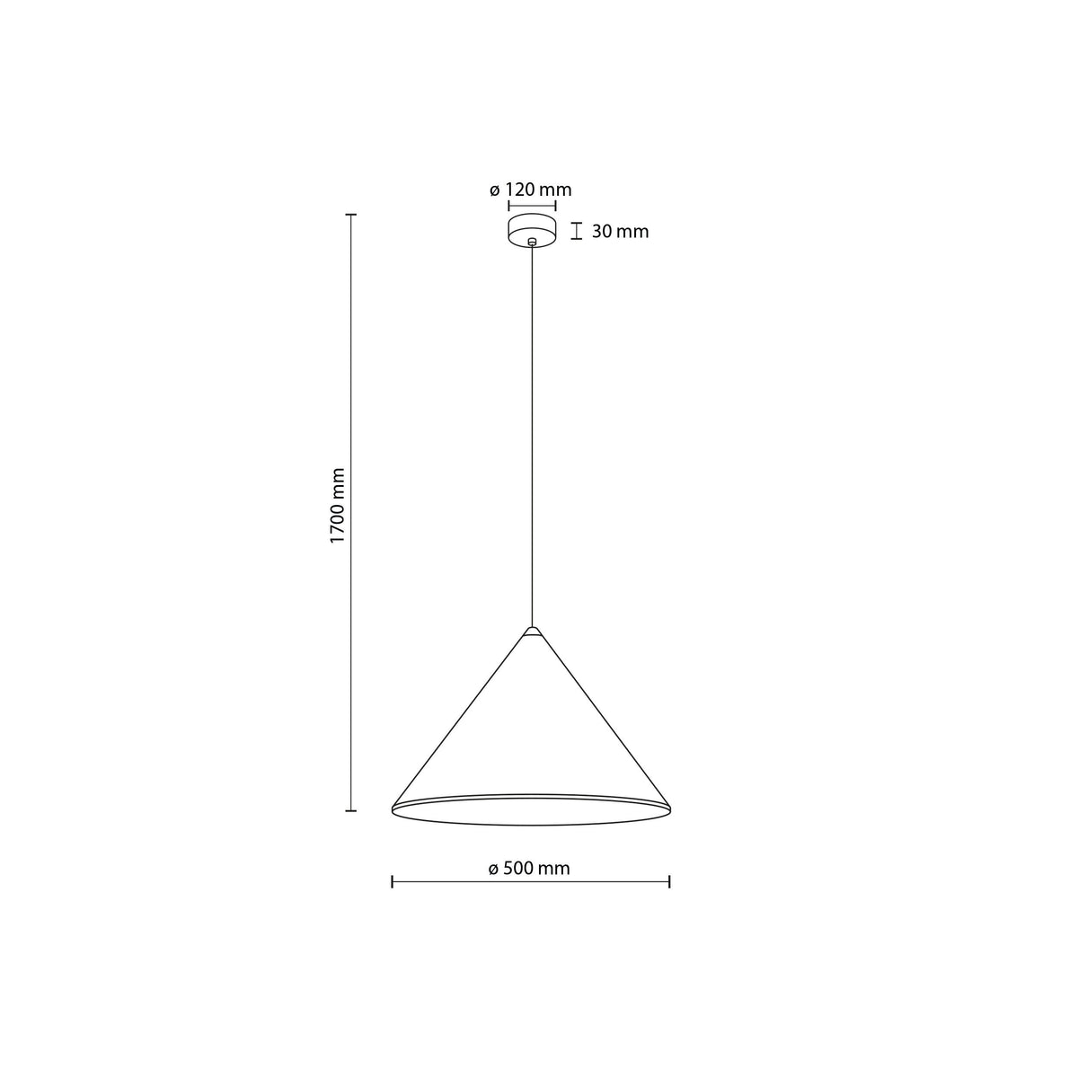 Suspension CONO Minimaliste Moderne XL