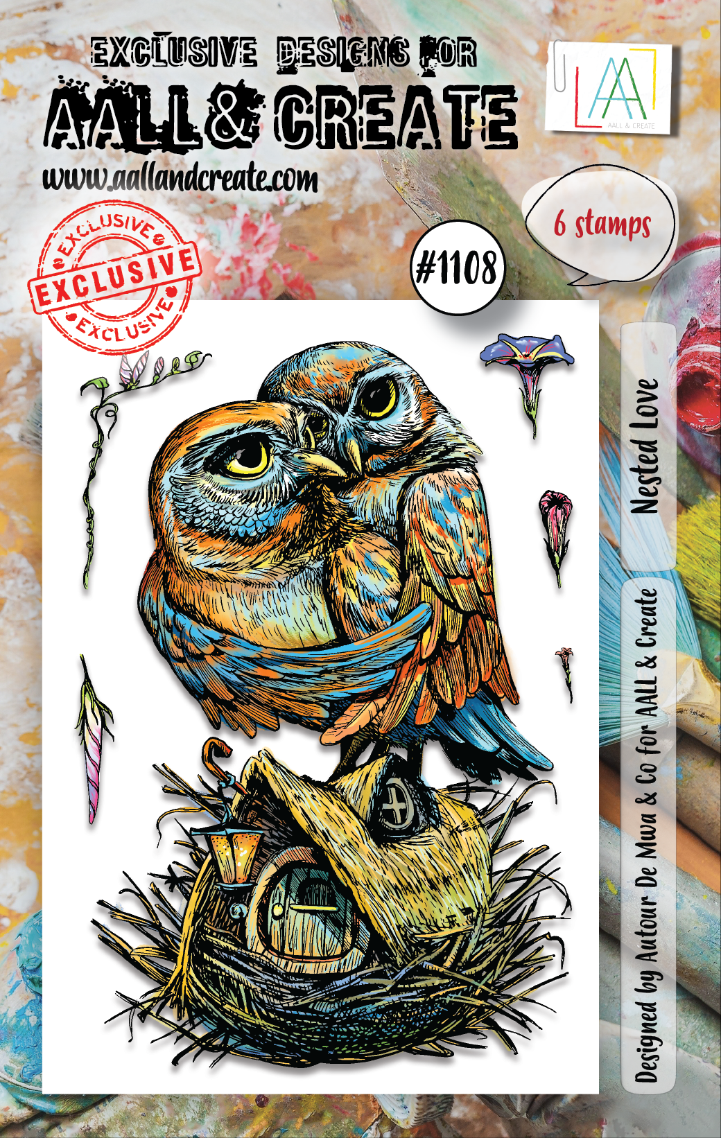 AALL and Create A7 Stamp Set - 1108 - Nested Love