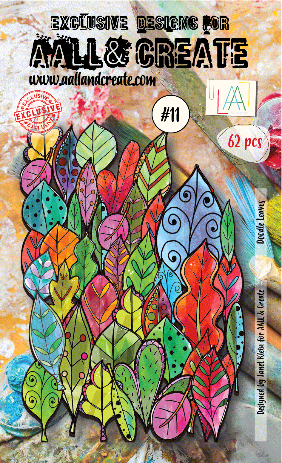 AALL et Create Ephemera - 011 - Feuilles gribouillées - Couleur