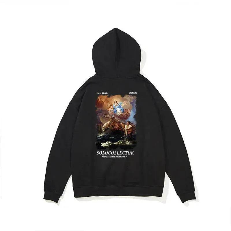 Solo Collector Printed Drawstring Pullover Hoodie Sweatshirt Men