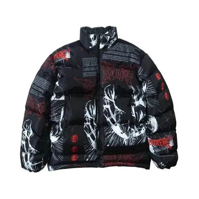 Mens puffer coat Winter pocket jacket hooded puffer jacket