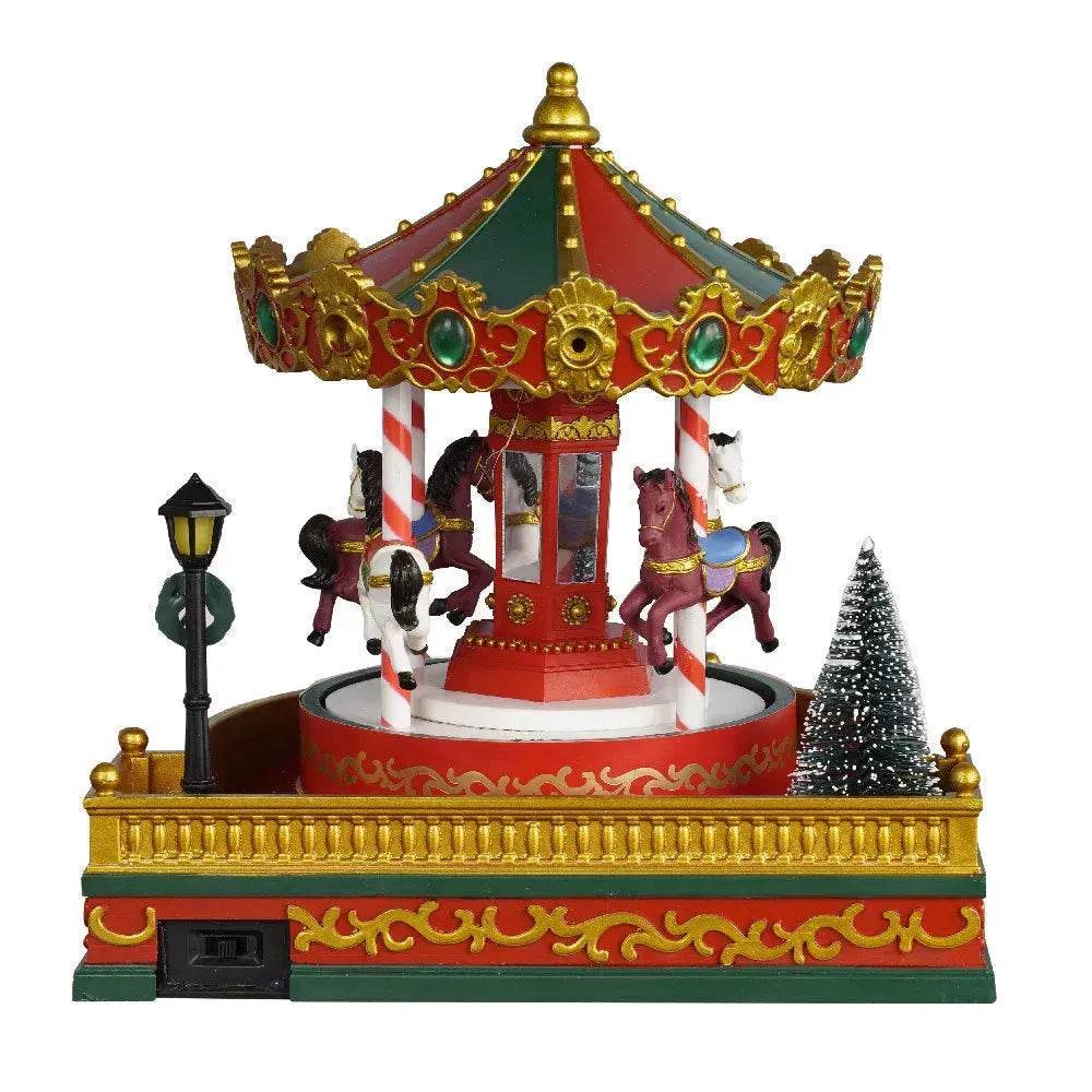 Cadeaux de Noël Manège Décorations Boîte à Musique Lumières LED
