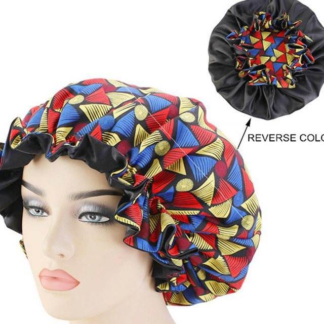 Bounce Curly Hair Bonnet Women Night Sleep Cap