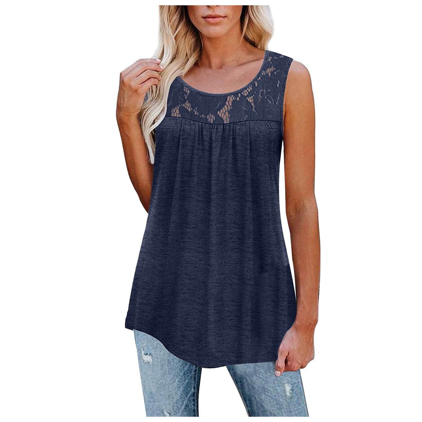 Casual Plus Size 5XL Lace Tops Summer loose top