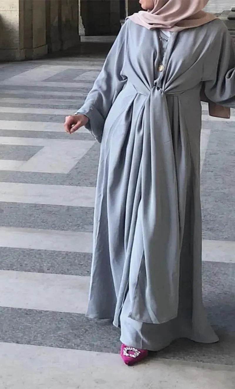 Fashion Plain Abaya dress for ArabMiddle East Dubai Arab Turkey Women Ramadan Eid Jalabiya for Women