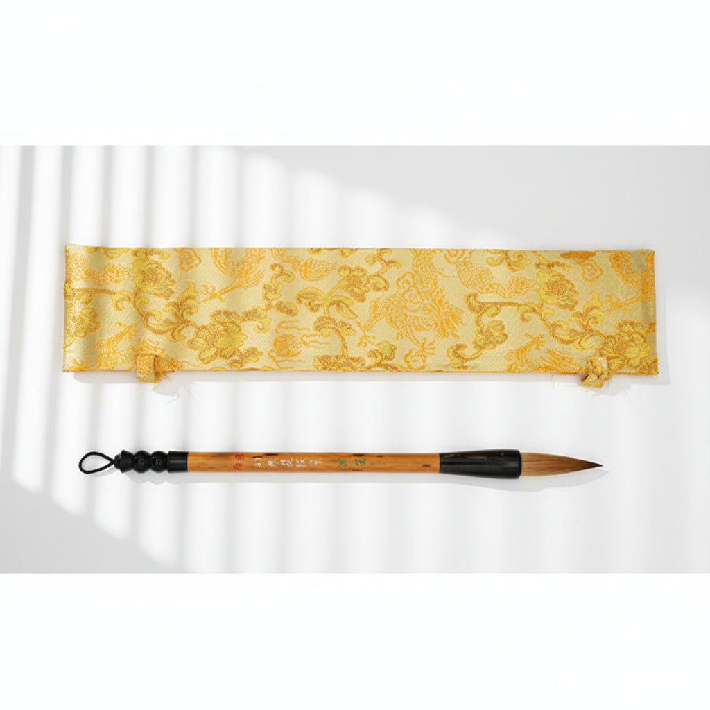 Premium Leopard Wolf Madake Bamboo Brush - 100% Squirrel And Weasel Hair