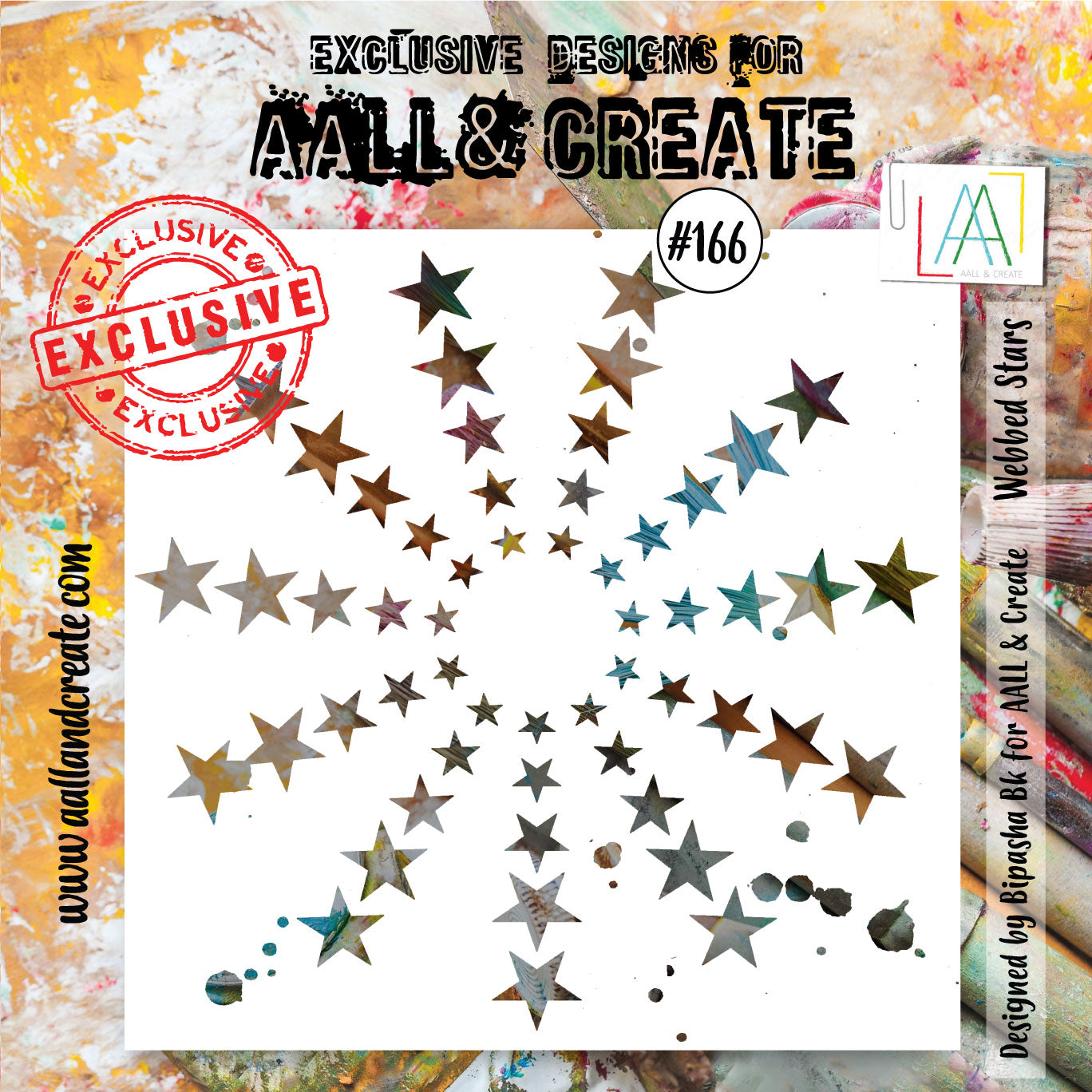 AALL et Create Pochoir - 166 - Étoiles palmées