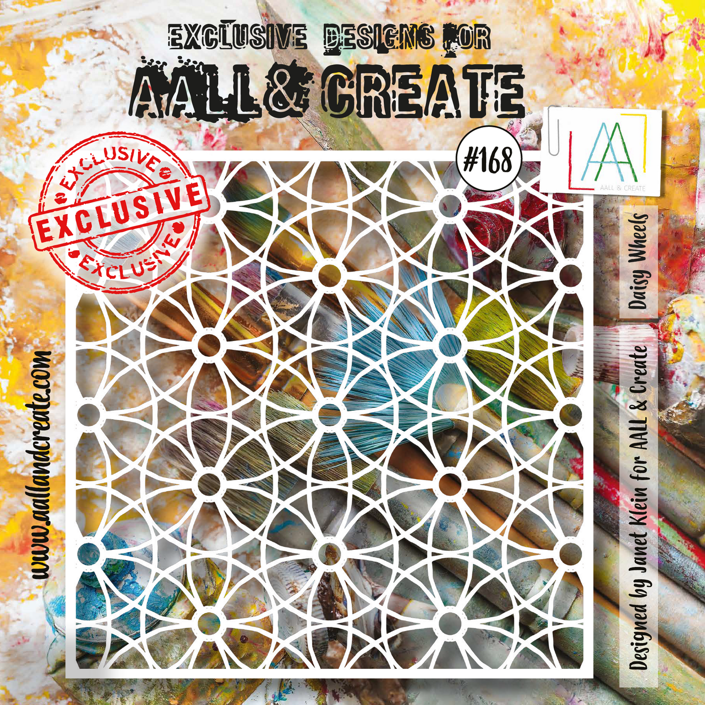 AALL and Create 6"x6" Stencil - #168 - Daisy Wheels