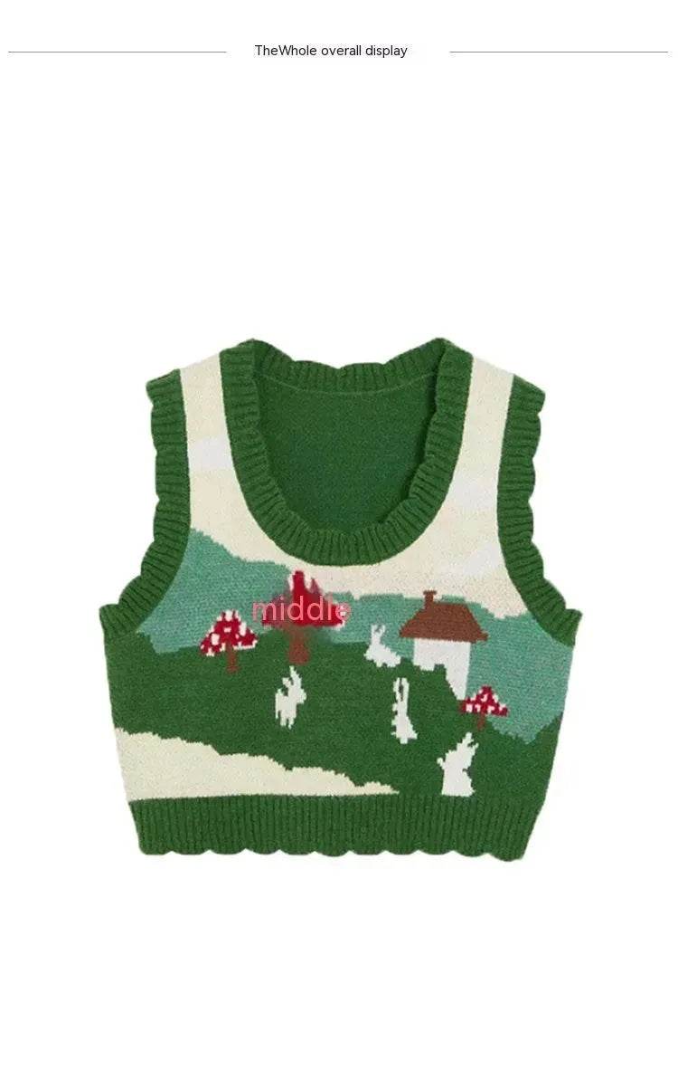 Women Christmas Sleeveless Knitted Sweater Vest