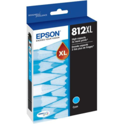 T812XL220-S Epson EPSON T812 High Capacity Cyan Ink Cartridg