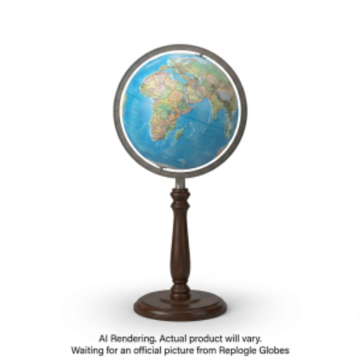 National Gegraphic Chamberlin 16"/40.5Cm Diameter Blue Ocean Illuminated Floor Globe (English)