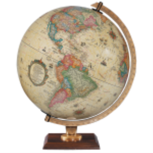 Forester 9"/22.9Cm Diameter Antique Ocean Desk Globe (French)
