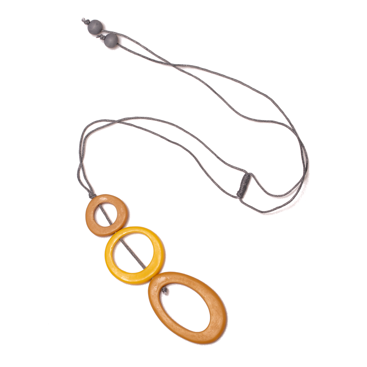 Pendentif cerceau à triple résine ton sur ton