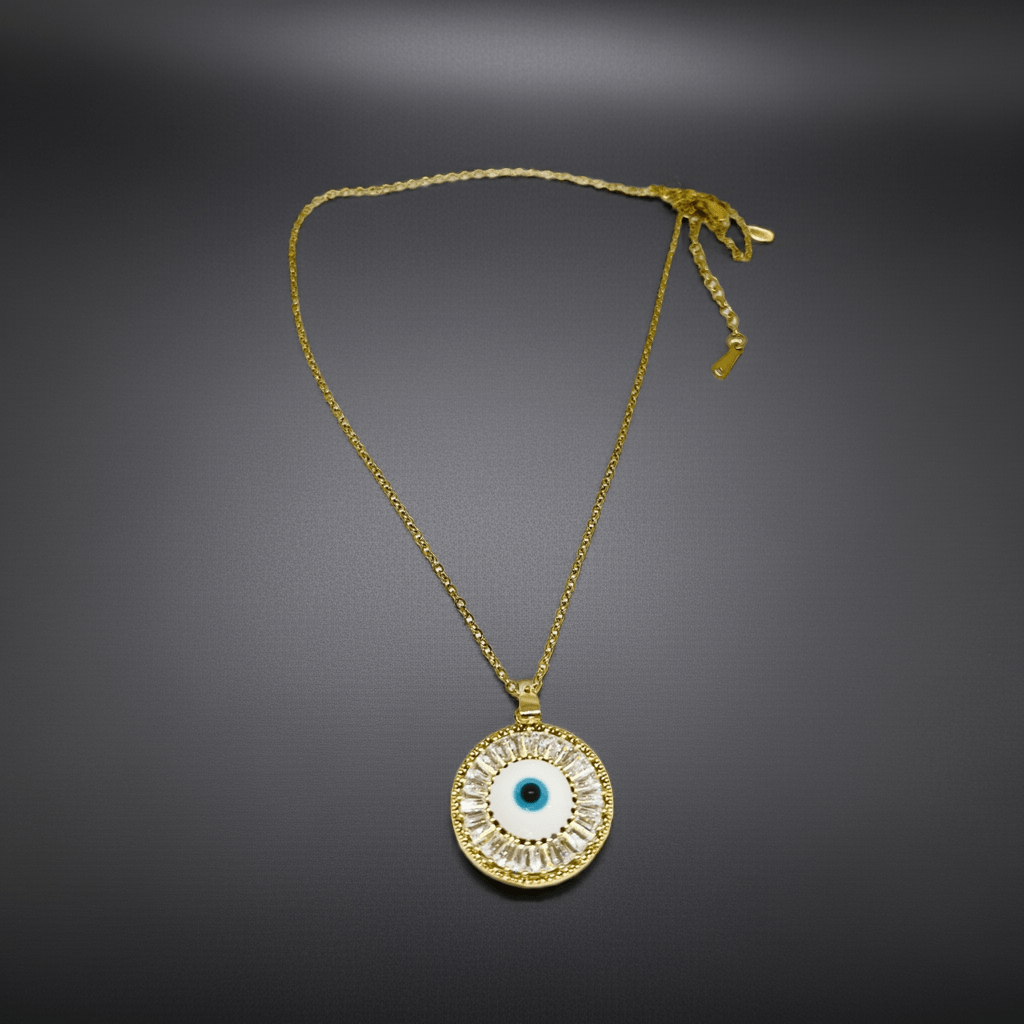 18K Gold plated Stainless Steel Evil Eye Necklace