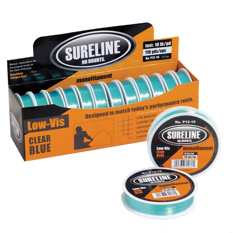 đFil de pĂȘche Sureline Monofilament Faible VisibilitĂ© Bleu Clair 110vgs