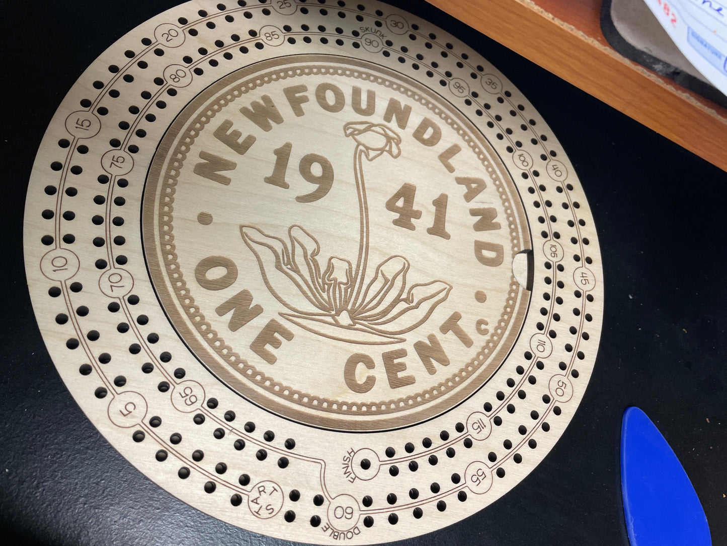 Handcrafted 9 Inch Two Player Cribbage Board with Storage | Wooden Travel Game by F&C Gift Store