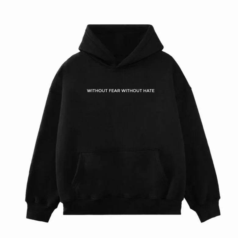 Simple Autumn Black Hoodie Pullover sweatshirt