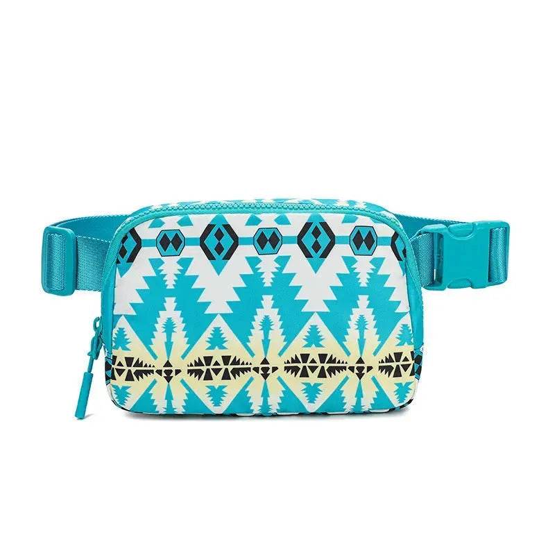 Nouveau sac banane à imprimé bohème avec bandoulière réglable, sac à bandoulière décontracté et tendance pour femme, idéal pour le sport et les activités de plein air