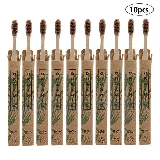 10pcs Bamboo toothbrushes
