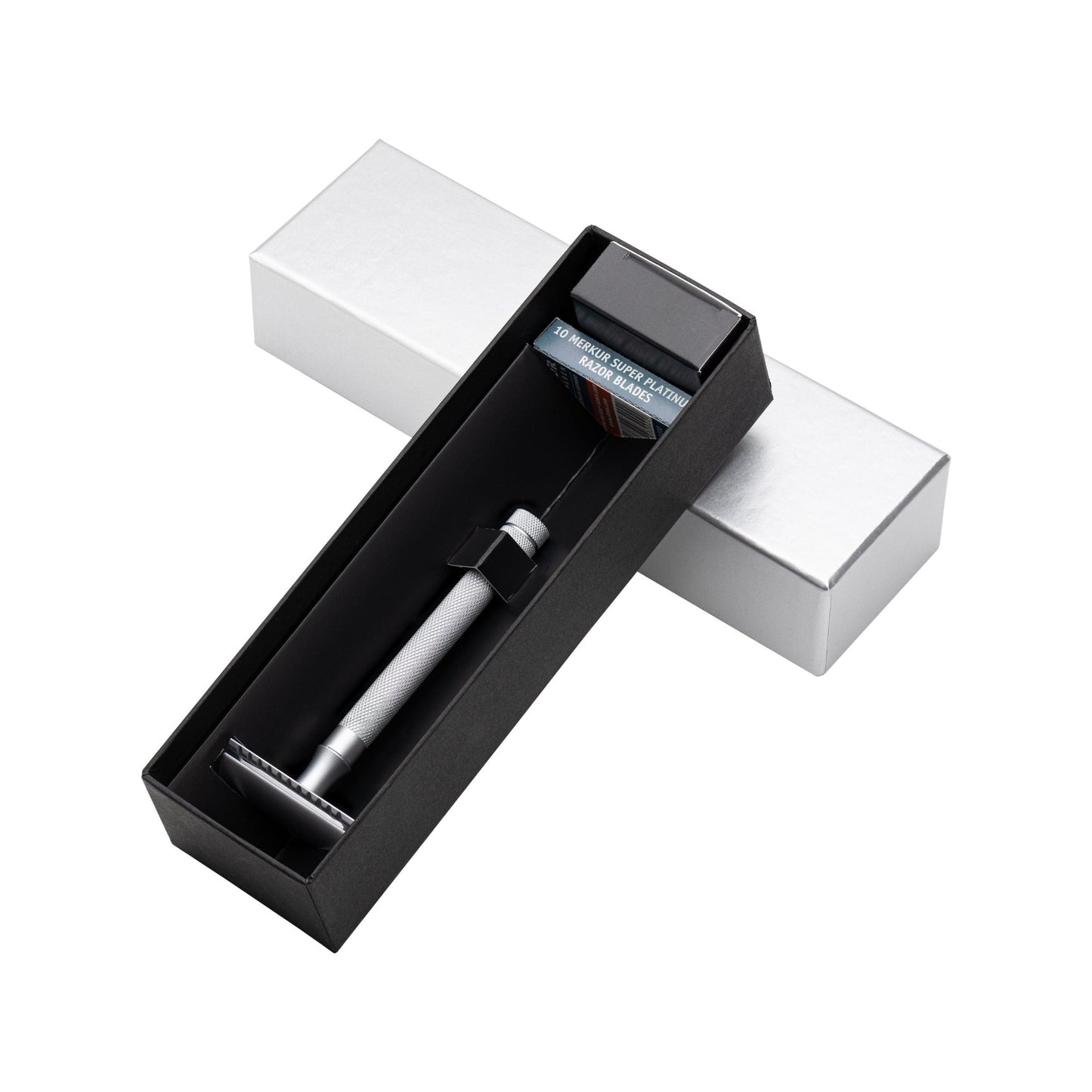 Set de rasage Merkur 2 pièces (rasoir 22 002 et support 4005 002), Chrome mat, MK-2281002