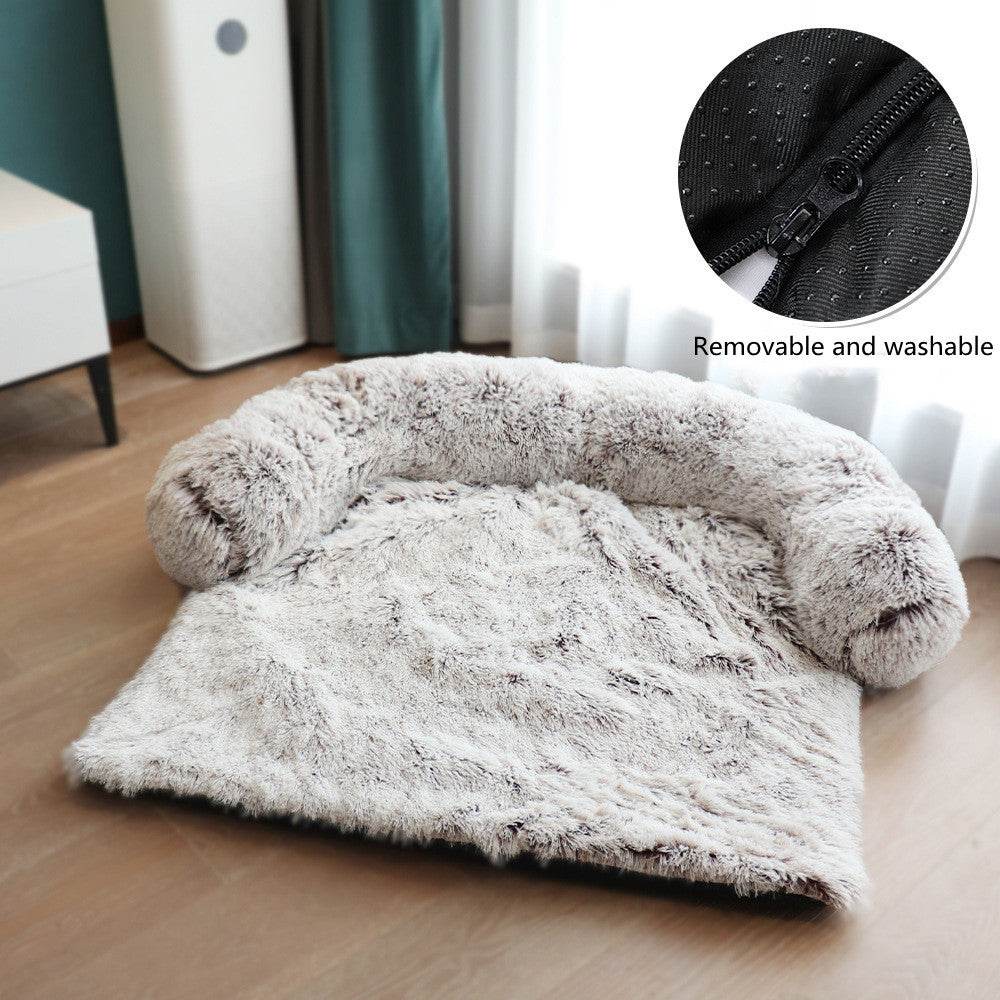 Tapis de lit amovible pour animaux de compagnie, canapé-lit pour chien, lit en peluche pour animaux de compagnie