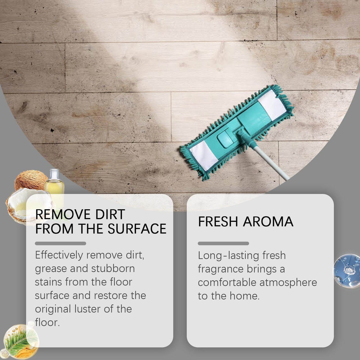 Jiekehao Mop Cleaning Daily Maintenance Renovation Cleaner Suitable For Solid Wood Floor Tiles