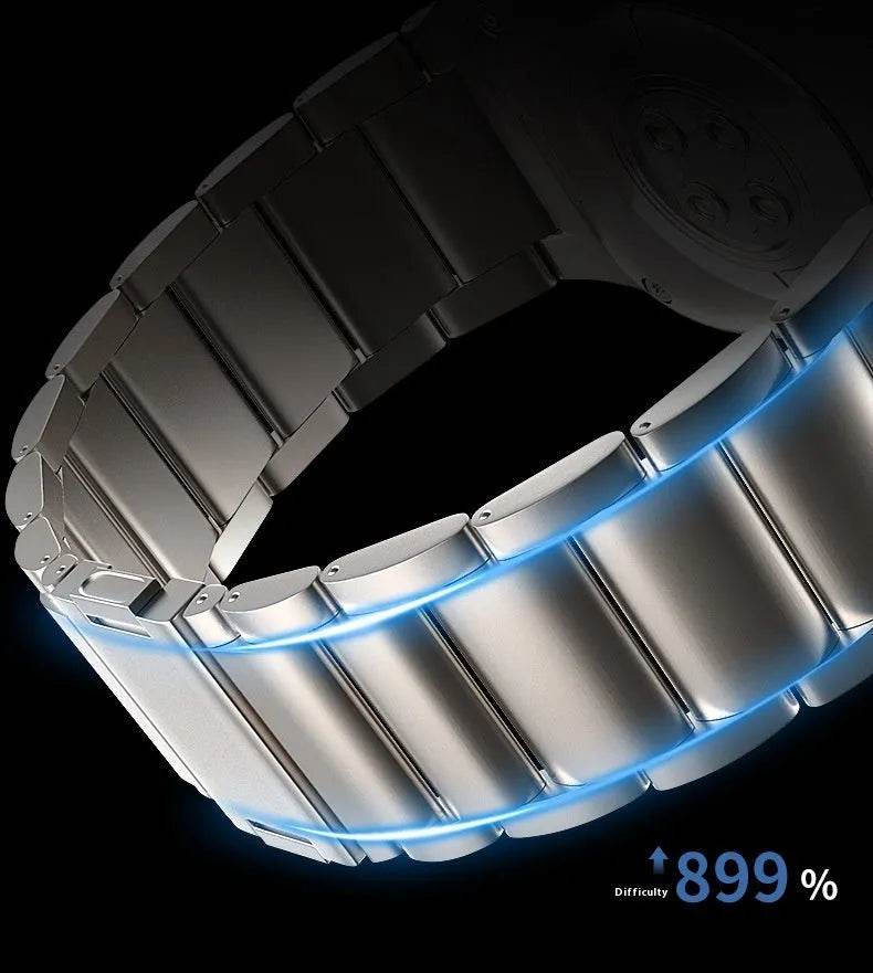 Women's Electronic Magnetic Snap Titanium Alloy Watch Strap