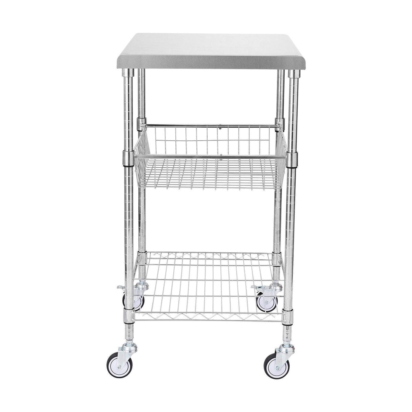 VEVOR 3-Tier Workbench Utility Cart for Kitchen Office