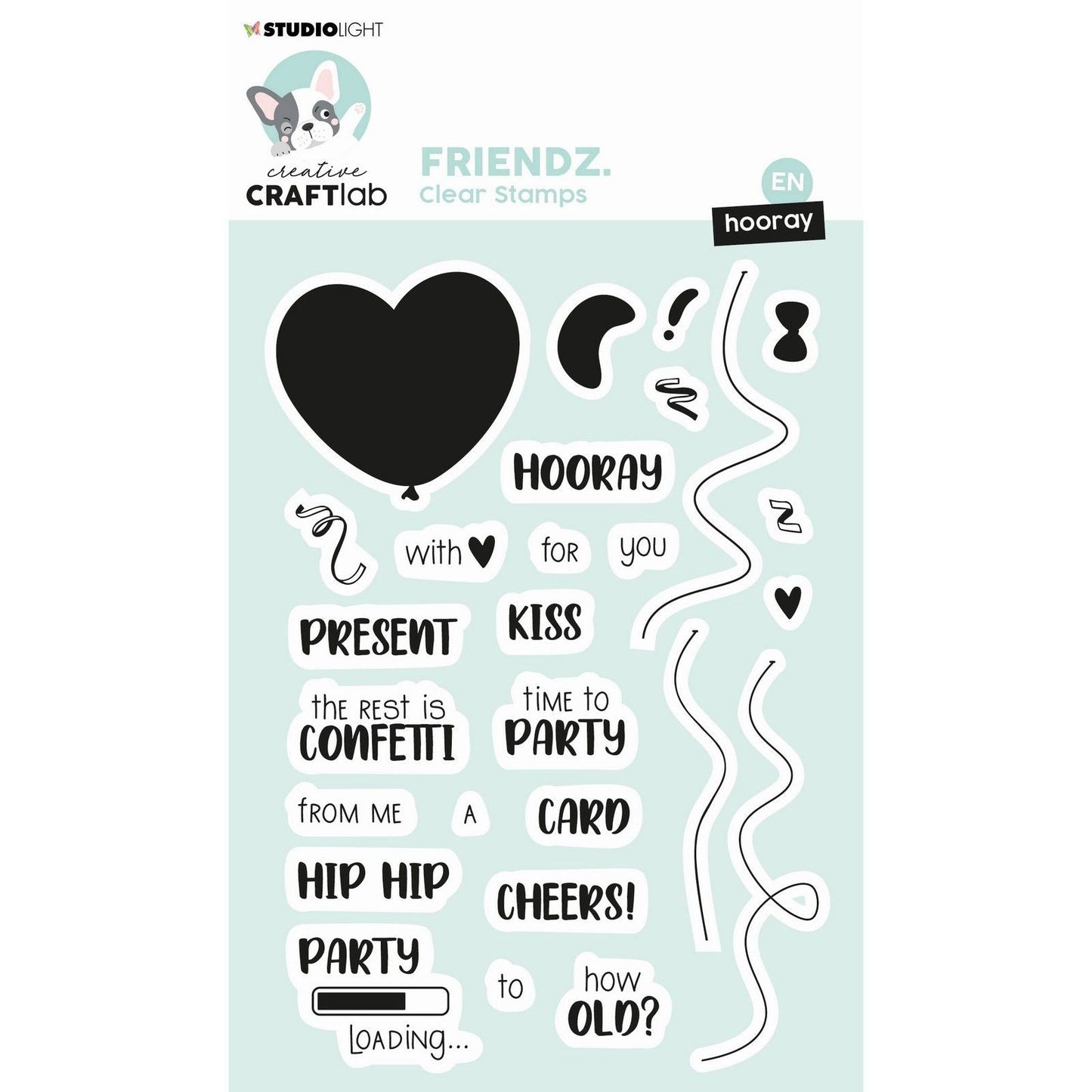 Creative Craft Lab - Friendz "Hooray" Clear Stamps