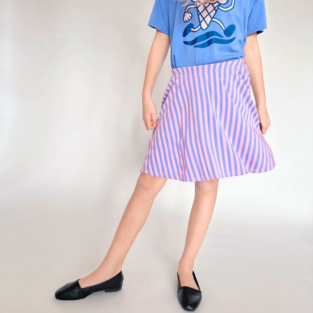 Youth Bamboo Skort | Parlour Stripe