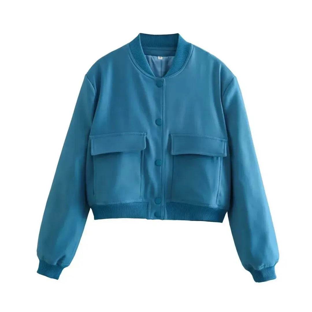 Fall Single Breasted Cashmere Cropped Jacket for women
