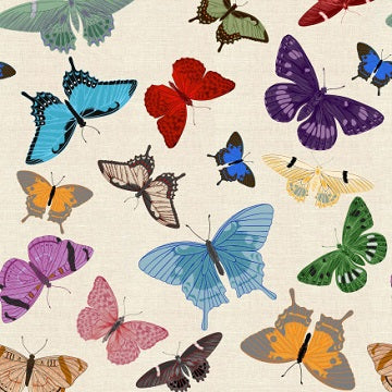 My Flutter By by Stof - Butterflies in Flight – Cream 4501-422