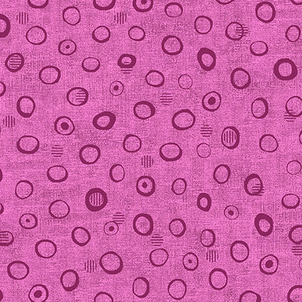 Stof - Basically - 4512-817 - Purple Circles