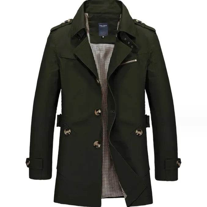 Spring Men's Casual Mid-length Thin Windbreaker Men's Top