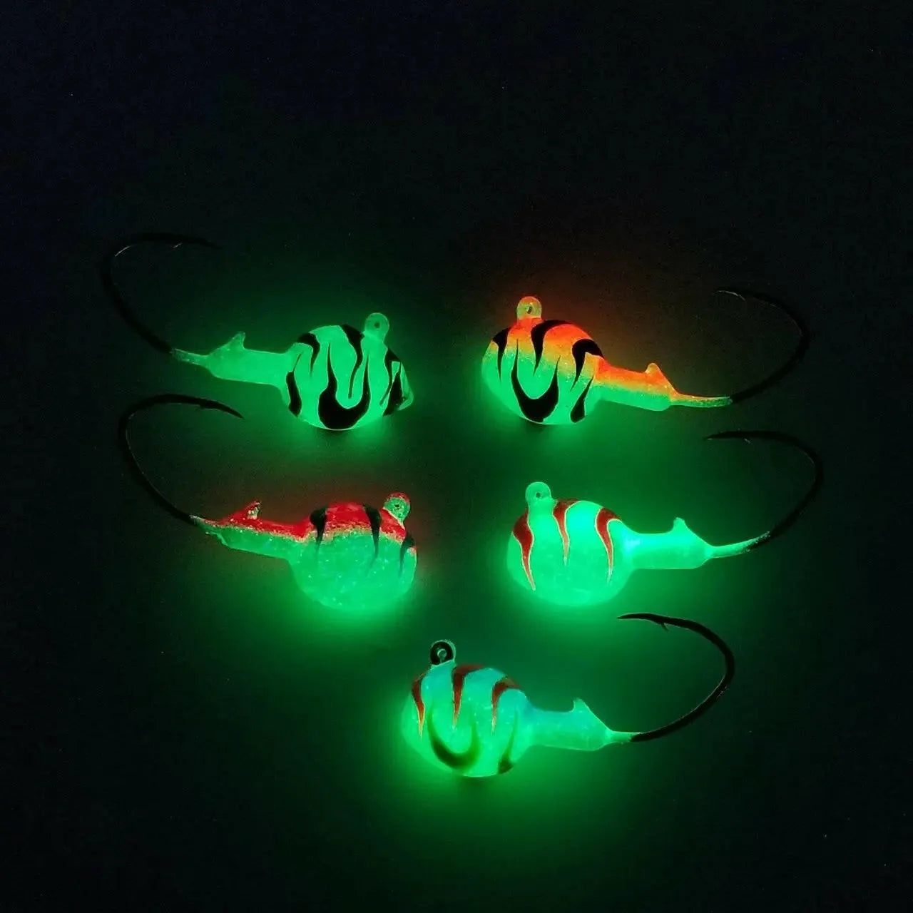 🍁Big Sky Deluxe Walleye Jigs 1/4oz 4pièces