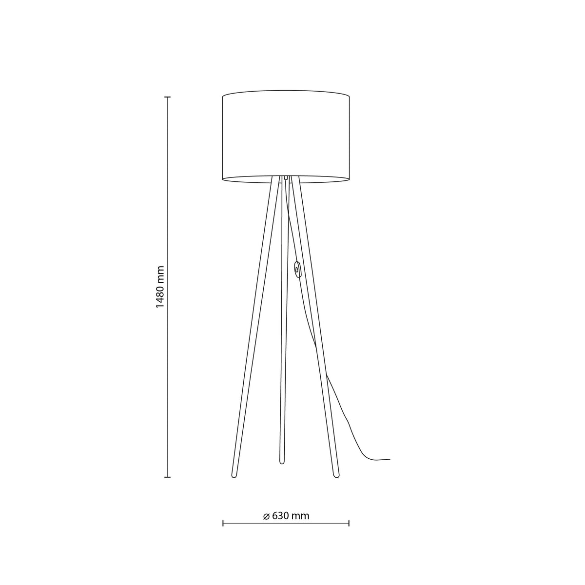 TOKYO Wood & Linen Floor Lamp for Living Room & Bedroom