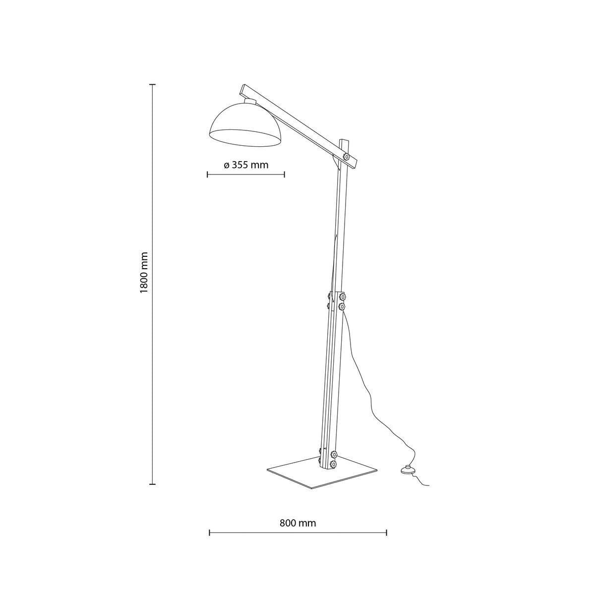 Lampadaire Scandinave Blanc OSLO (Liquidation)