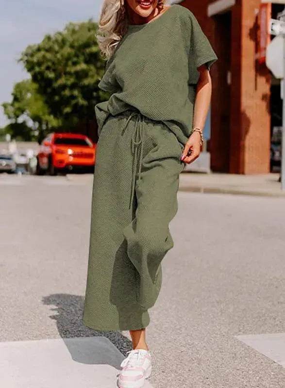 Coord fashion spring and summer 2 piece pant set women