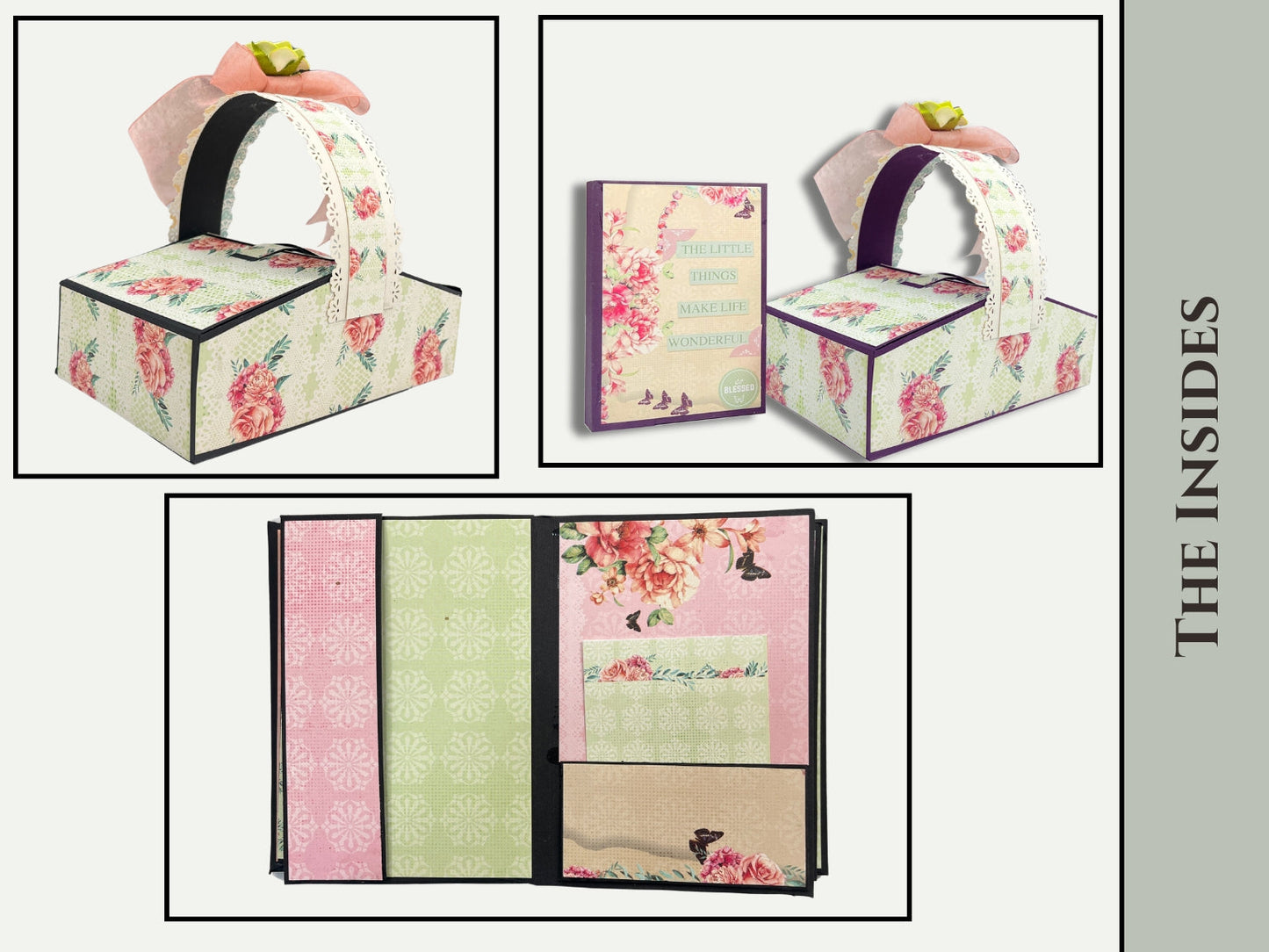 CrafTreat Mini album de pique-nique à faire soi-même, vierge - Noir