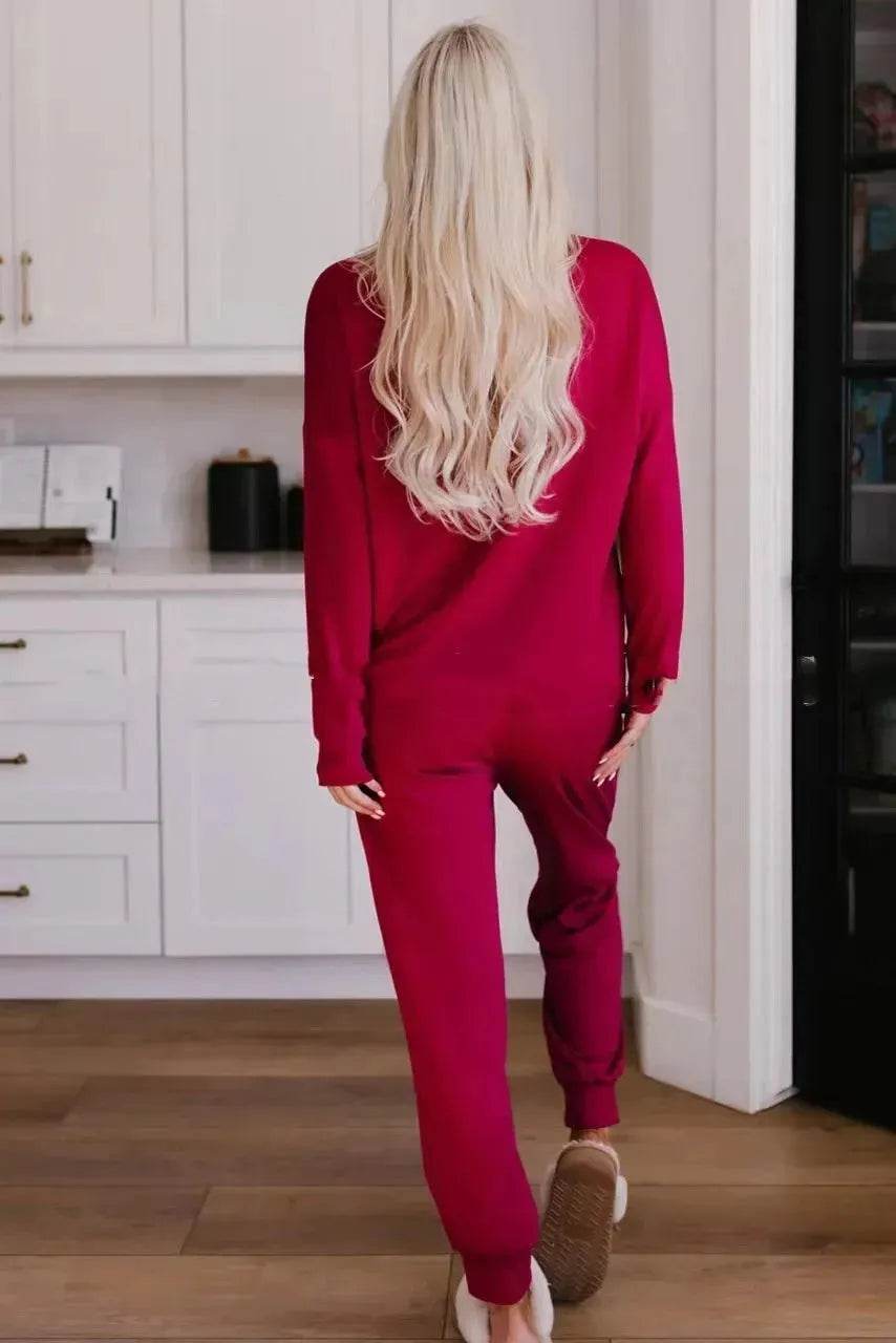 Women's Christmas sweatsuit Sequins Long Sleeve Pants Two-piece Set Fashion Casual Set