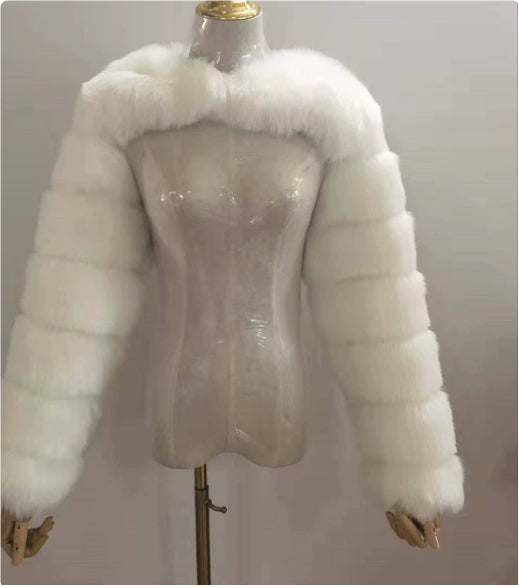 Women's Faux Fur Short Coat – Fashionable Autumn & Winter Jacket