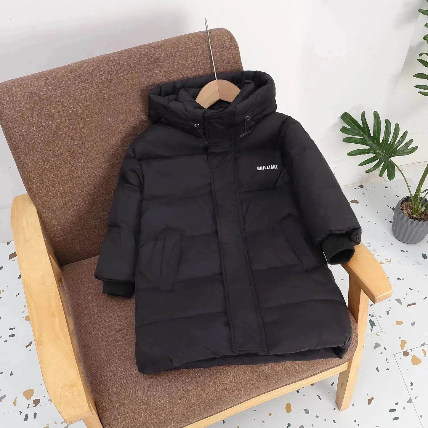 Children's Mid-length Down Jacket Thickened Winter Jacket for kids