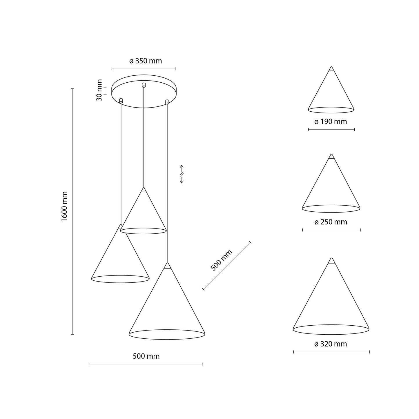 CONO Mix Modern Minimalist Pendant Light 3