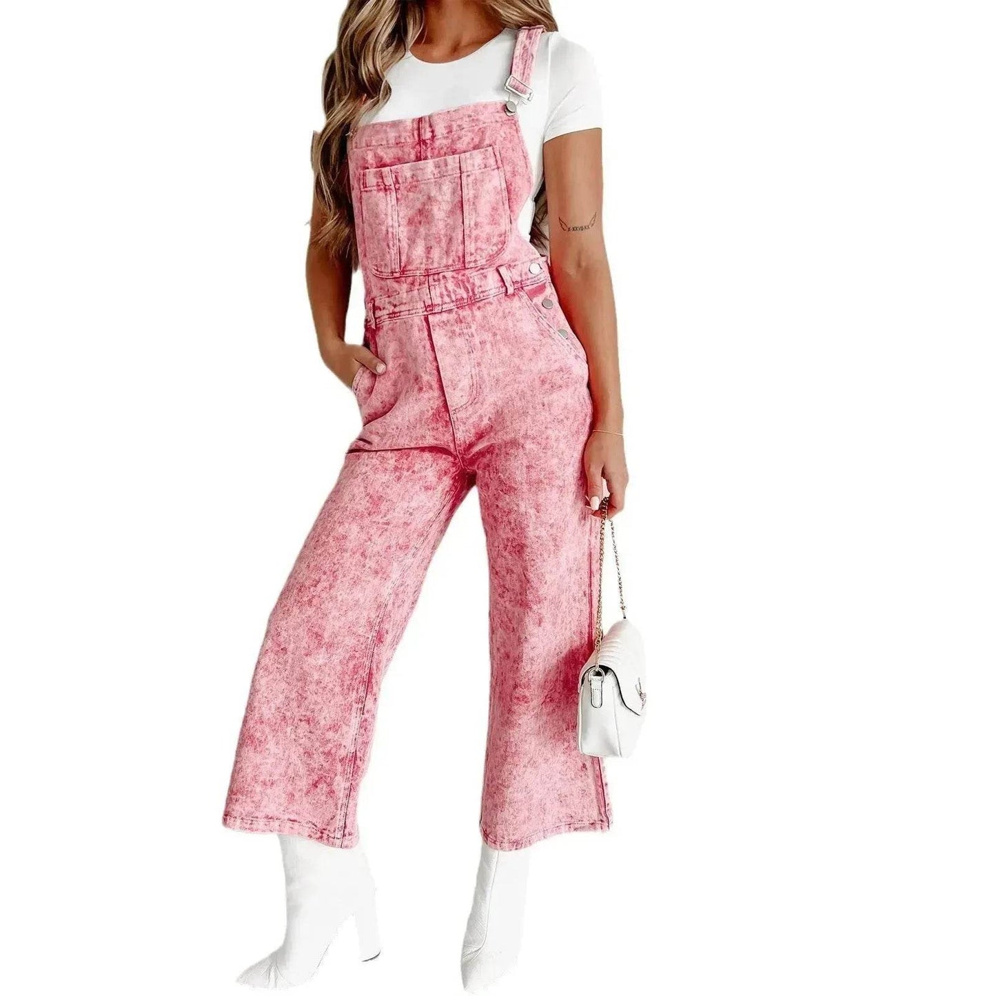 Retro Sleeveless Adjustable Denim Overalls corduroy dungarees womens denim romper Jumpsuit overall jeans for women