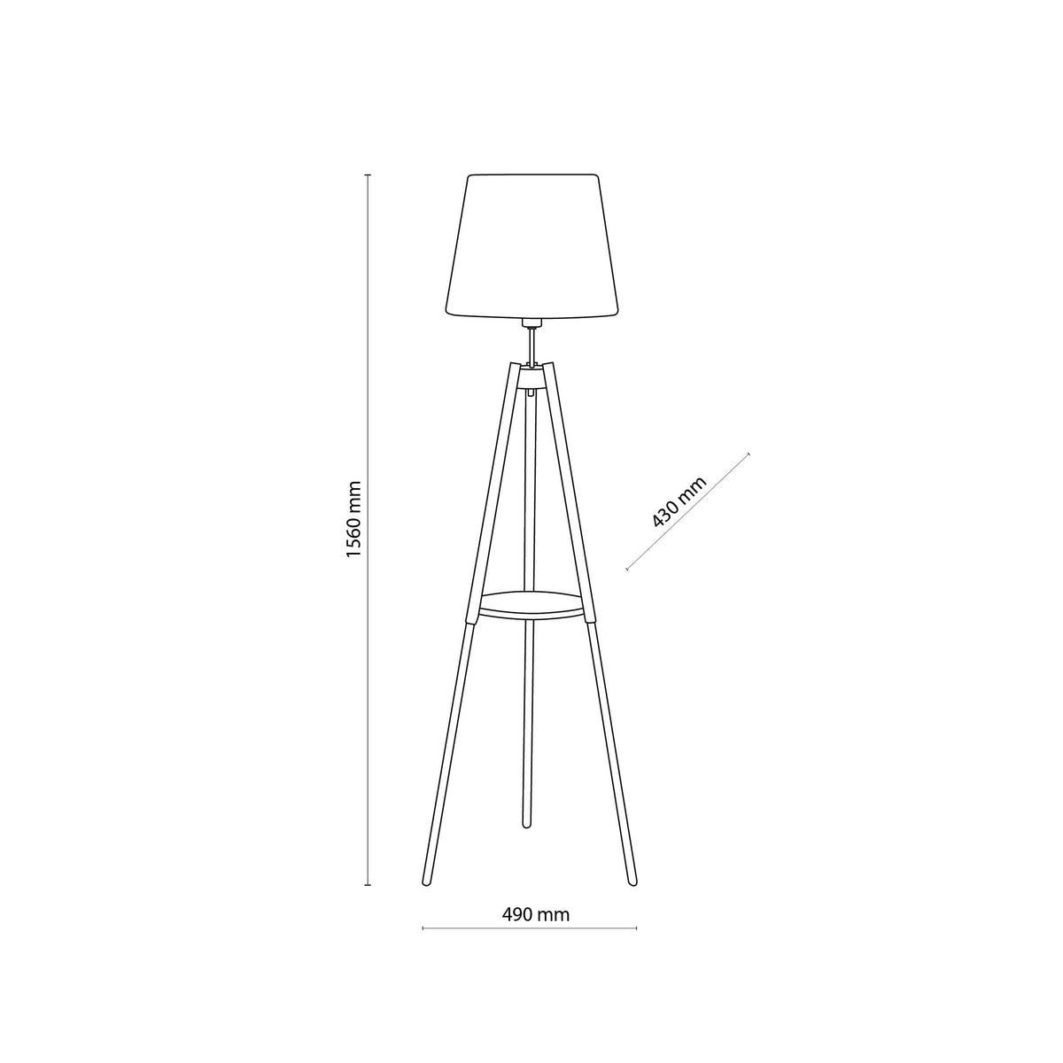 Lampadaire avec table d'appoint VAIO blanc