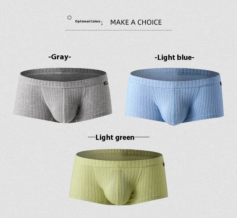 Otopx Men's Low Waist Boxer Briefs with Pouch Breathable Underwear